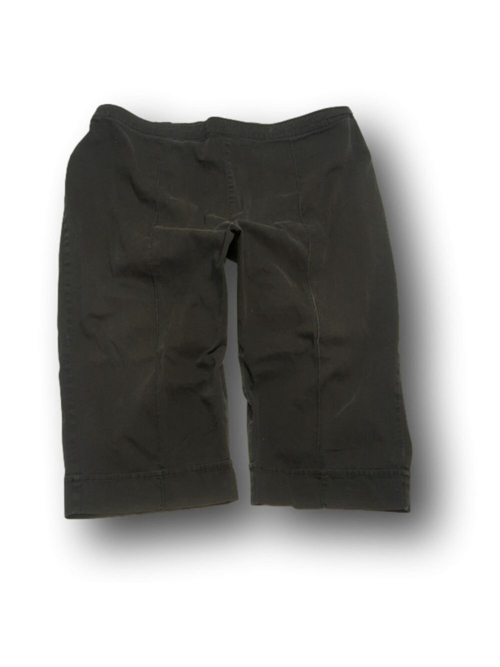 Front seam black capri pants